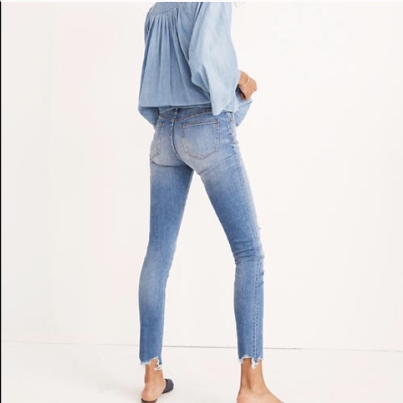 Madewell High Rise Skinny Jeans Distressed - Picture 2 of 7